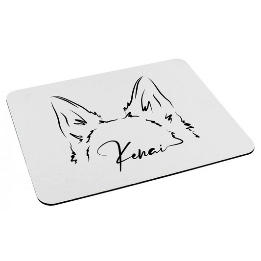 Mouse Pad Rectangular Personalizado Ilustración Minimalista Orejitas
