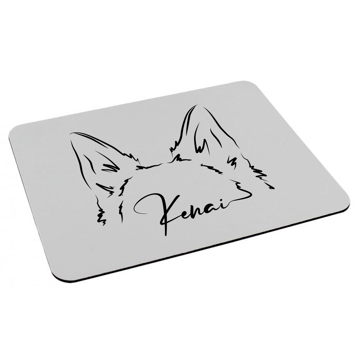 Mouse Pad Rectangular Personalizado Ilustración Minimalista Orejitas