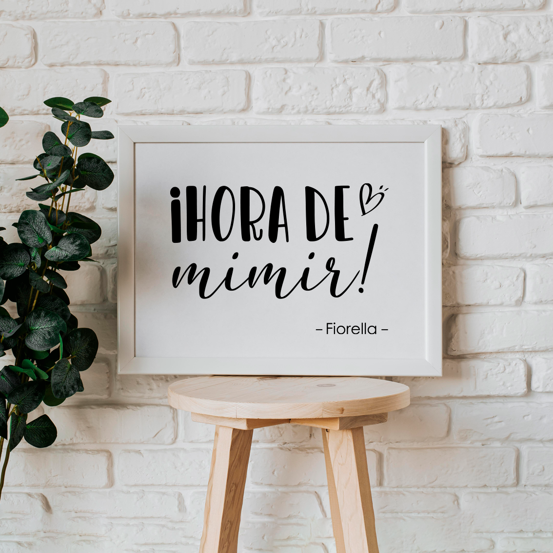 Cuadro Lettering Fiorella Hora de Mimir